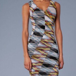 NEW Diane von Furstenberg Shirred Mesh Midi Dress